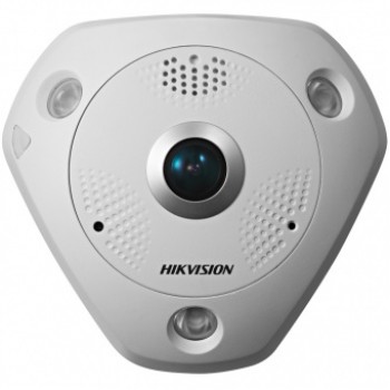 FishEye-камера высокого разрешения 12Мп Hikvision DS-2CD63C2F-IS с ИК-подсветкой
